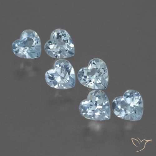1.70ctw Natural Sky Blue Topaz, Heart, VS