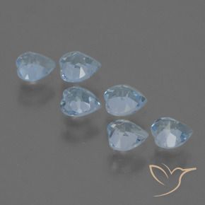 Topaz Gemstones in 4 x 4 mm (calibrated) Size for Sale, Topaz Stones in Sky Blue Color