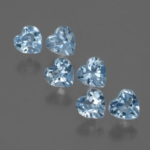 Sky Blue Topaz Gem - 0.3ct Heart Facet (ID: 430333)