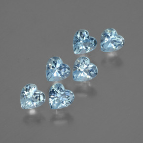 Sky Blue Topaz Gem - 0.3ct Heart Facet (ID: 430335)
