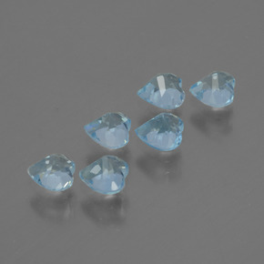 Topaz Gemstones in 4 x 4 mm Size for Sale, Topaz Stones in Sky Blue Color