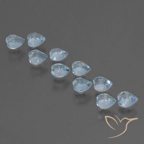 Topaz Gemstones in 4 x 4 mm (calibrated) Size for Sale, Topaz Stones in Sky Blue Color