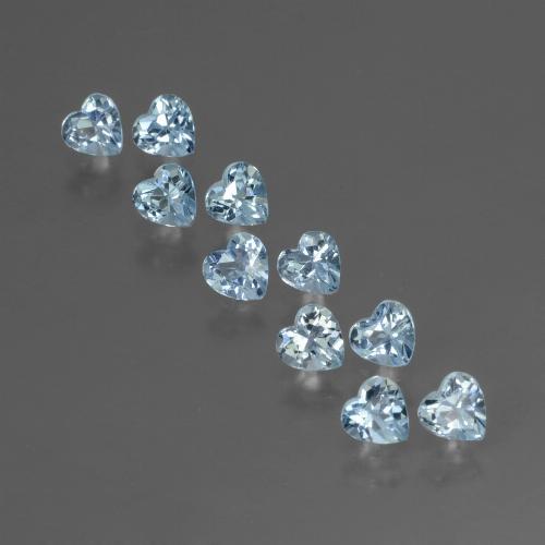Azul Cielo Topacio Gema - 0.3ct Forma de corazón (ID: 430385)