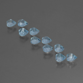 Topaz Gemstones in 4.2 x 4.1 mm Size for Sale, Topaz Stones in Sky Blue Color