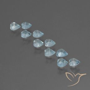Topaz Gemstones in 4 x 4 mm (calibrated) Size for Sale, Topaz Stones in Sky Blue Color