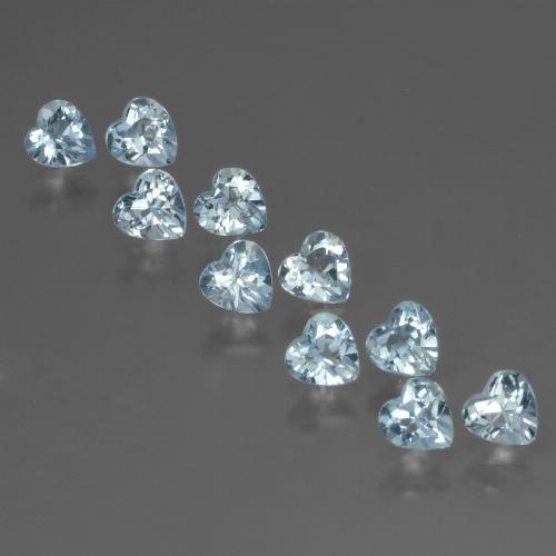 Azul Cielo Topacio Gema - 0.3ct Forma de corazón (ID: 430388)