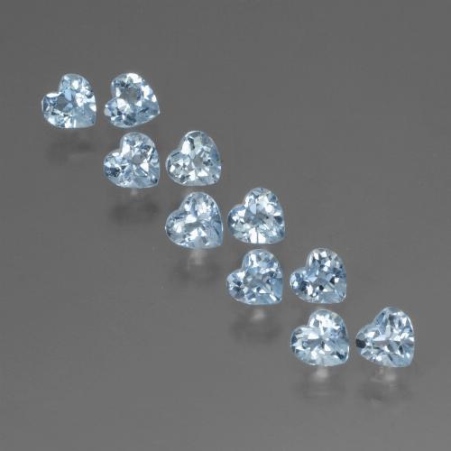 Baby Blue Topaz Gem - 0.3ct Heart Facet (ID: 430391)