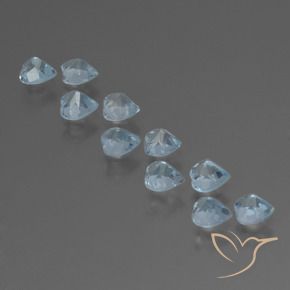 Topaz Gemstones in 4 x 4 mm (calibrated) Size for Sale, Topaz Stones in Sky Blue Color