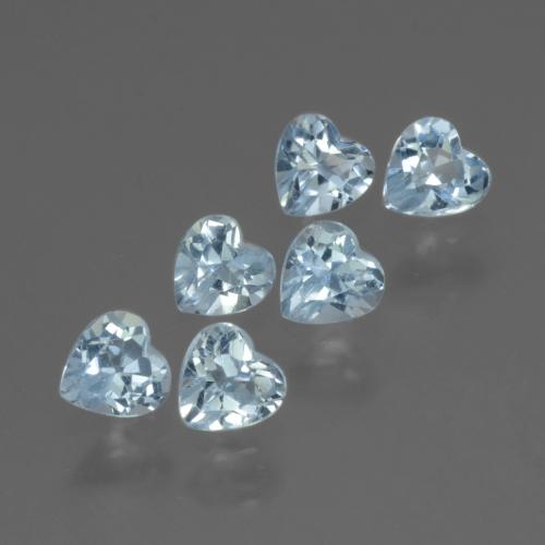 Sky Blue Topaz Gem - 0.3ct Heart Facet (ID: 430420)