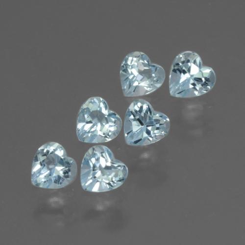Celeste Topazio Gem - 0.3ct Cuore sfaccettato (ID: 430421)