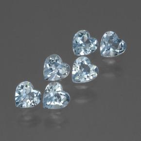 Himmerlblau Topas Edelstein - 0.3ct Herz facettiert (ID: 430424)