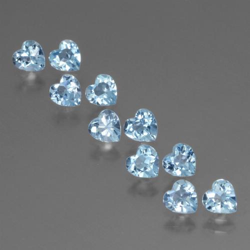 Небесно Голубой Топаз Камень - 0.3ct Фасетная огранка формы Сердце (ID: 430468)
