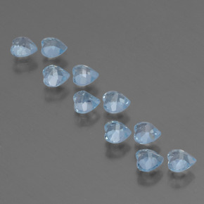 Topaz Gemstones in 4 x 4 mm (calibrated) Size for Sale, Topaz Stones in Sky Blue Color