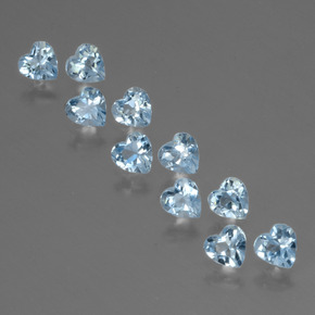 Baby Blue Топаз Камень - 0.3ct Фасетная огранка формы Сердце (ID: 430476)