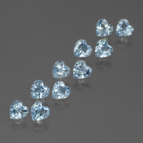 Sky Blue Topaz Gem - 0.3ct Heart Facet (ID: 430479)