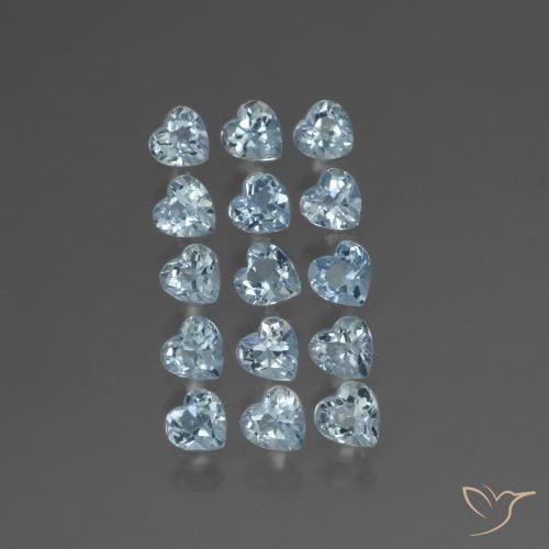 Sky Blue Topaz Gem - 0.3ct Heart Facet (ID: 430528)