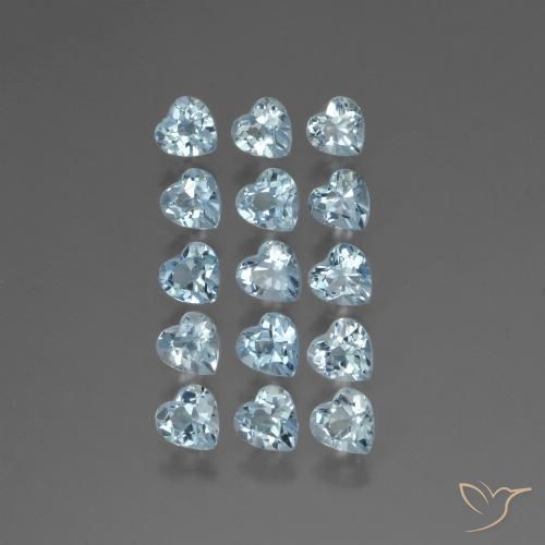 4.60ctw Natural Sky Blue Topaz, Heart, VS