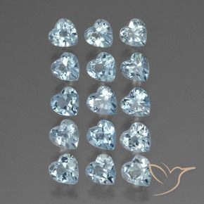 4.60 ctw Blue Topaz Stones, Natural Topaz in Heart Facet Shape for Sale
