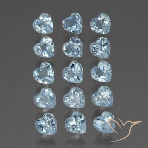 4.31 ctw Blue Topaz Stones, Natural Topaz in Heart Facet Shape for Sale