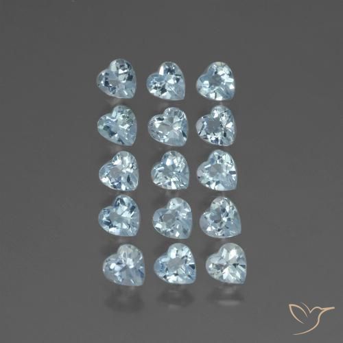4.38ctw Natural Sky Blue Topaz, Heart, VS