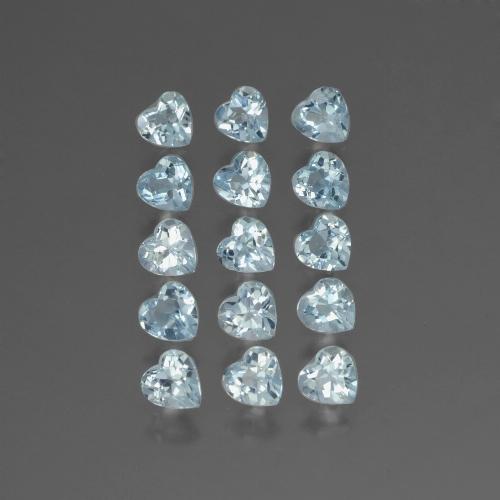 hellblau Topas Edelstein - 0.3ct Herz facettiert (ID: 430534)