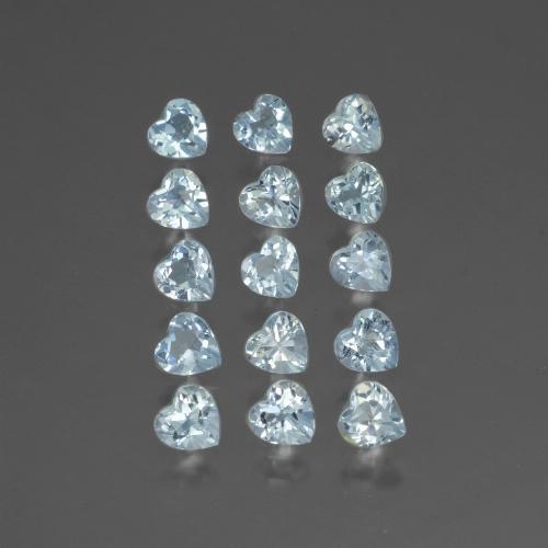 Sky Blue Topaz Gem - 0.3ct Heart Facet (ID: 430539)
