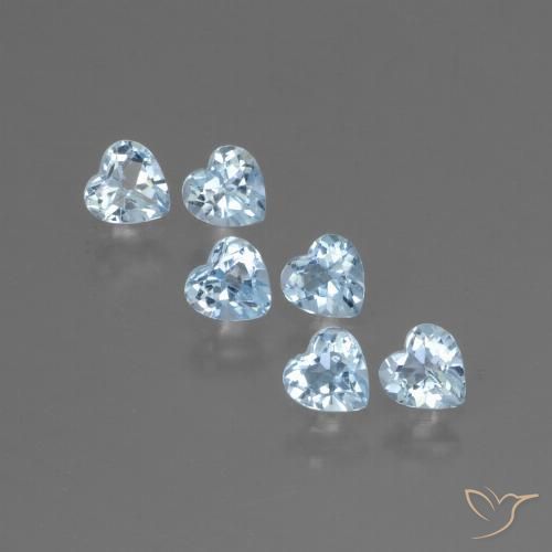 1.87ctw Natural Sky Blue Topaz, Heart, VS