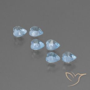 Topaz Gemstones in 4 x 4 mm (calibrated) Size for Sale, Topaz Stones in Sky Blue Color