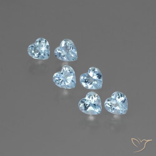 1.69ctw Natural Sky Blue Topaz, Heart, VS