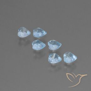 Topaz Gemstones in 4 x 4 mm (calibrated) Size for Sale, Topaz Stones in Sky Blue Color