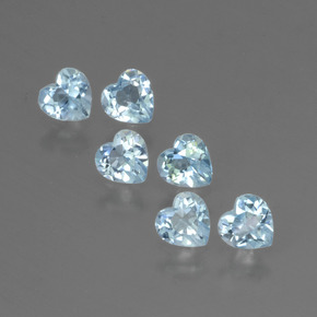 Sky Blue Topaz Gem - 0.3ct Heart Facet (ID: 430578)