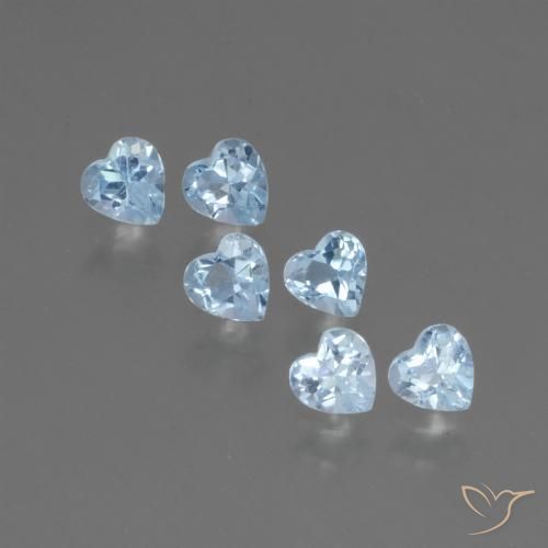 1.78ctw Natural Sky Blue Topaz, Heart, VS