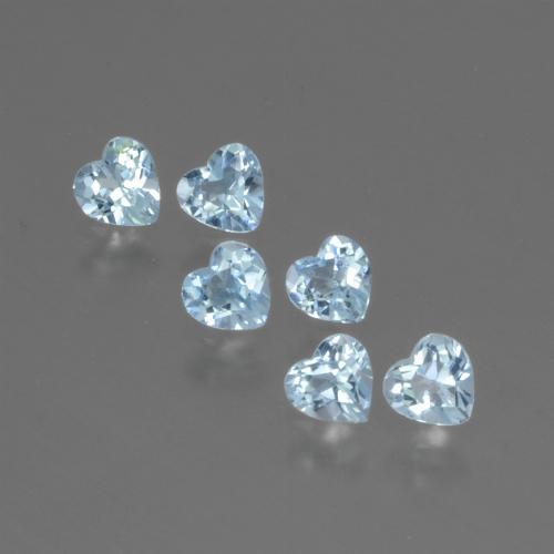 1.71 ctw Blue Topaz Gemstones, Topaz Gems in Heart Facet Shape for Sale.