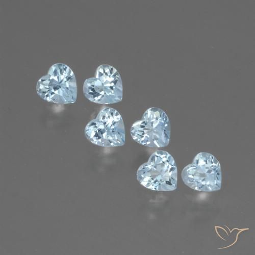 1.77ctw Natural Sky Blue Topaz, Heart, VS