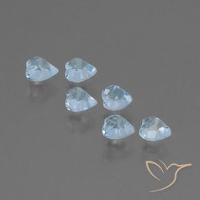 Topaz Gemstones in 4 x 4 mm (calibrated) Size for Sale, Topaz Stones in Sky Blue Color