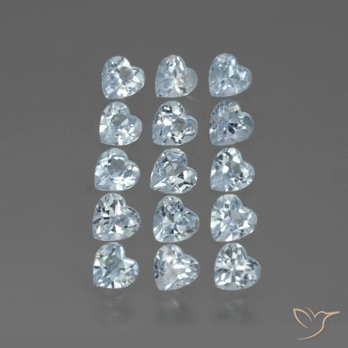 4.55ctw Natural Sky Blue Topaz, Heart, VS