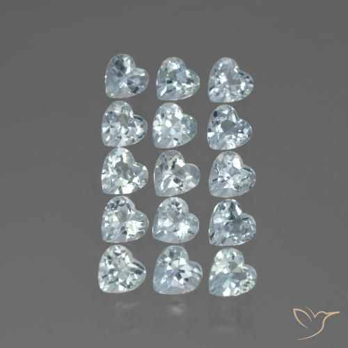 4.75ctw Natural Sky Blue Topaz, Heart, VS