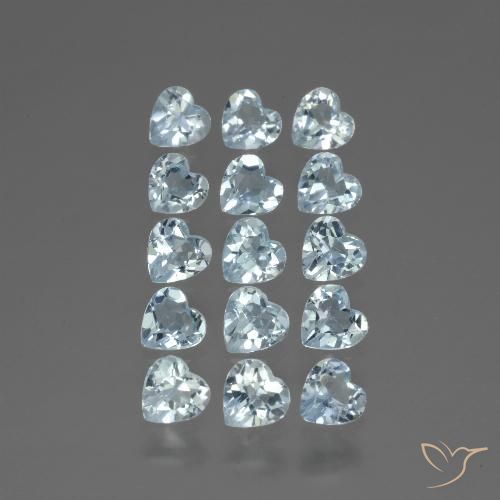4.31ctw Natural Sky Blue Topaz, Heart, VS