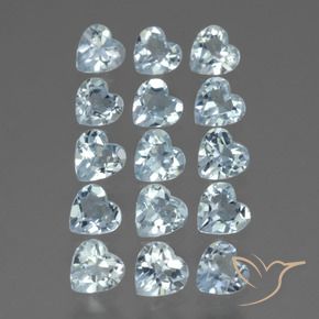 4.31 ctw Blue Topaz Stones, Natural Topaz in Heart Facet Shape for Sale