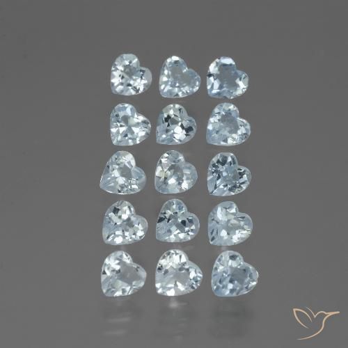 4.08ctw Natural Sky Blue Topaz, Heart, VS