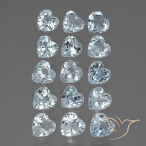 4.08 ctw Blue Topaz Stones, Natural Topaz in Heart Facet Shape for Sale