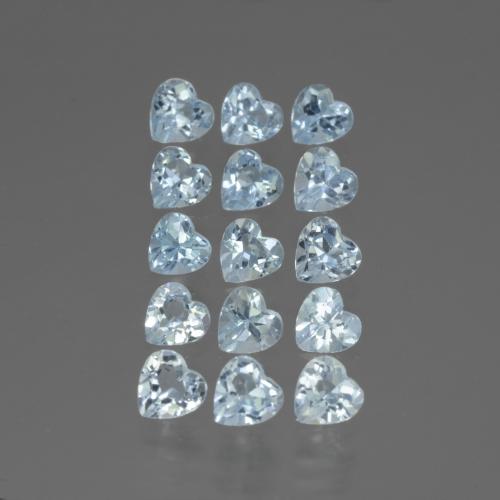 Himmerlblau Topas Edelstein - 0.3ct Herz facettiert (ID: 430618)