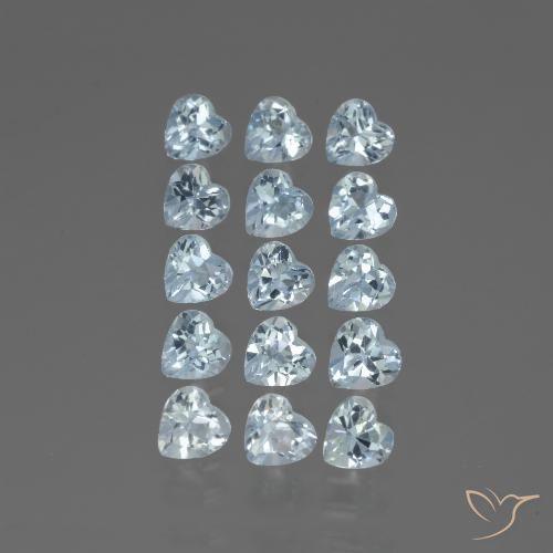4.26ctw Natural Sky Blue Topaz, Heart, VS