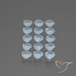 Topaz Gemstones in 4 x 4 mm (calibrated) Size for Sale, Topaz Stones in Sky Blue Color
