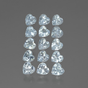 Sky Blue Topaz Gem - 0.3ct Heart Facet (ID: 430622)