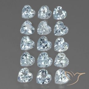 4.60 ctw Blue Topaz Stones, Natural Topaz in Heart Facet Shape for Sale