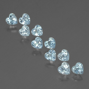 Azul Cielo Topacio Gema - 0.3ct Forma de corazón (ID: 430672)