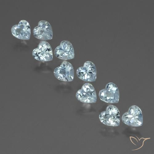 2.91ctw Natural Sky Blue Topaz, Heart, VS