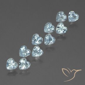 2.91 ctw Blue Topaz Stones, Natural Topaz in Heart Facet Shape for Sale