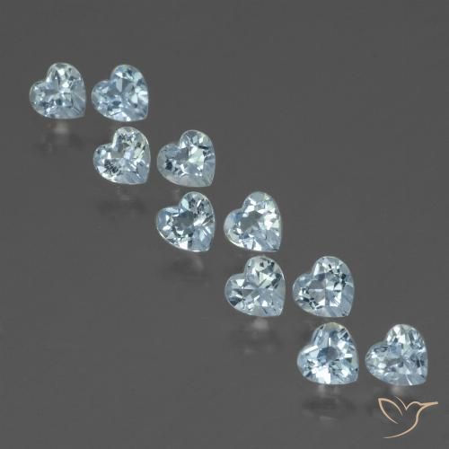 3.04ctw Natural Sky Blue Topaz, Heart, VS
